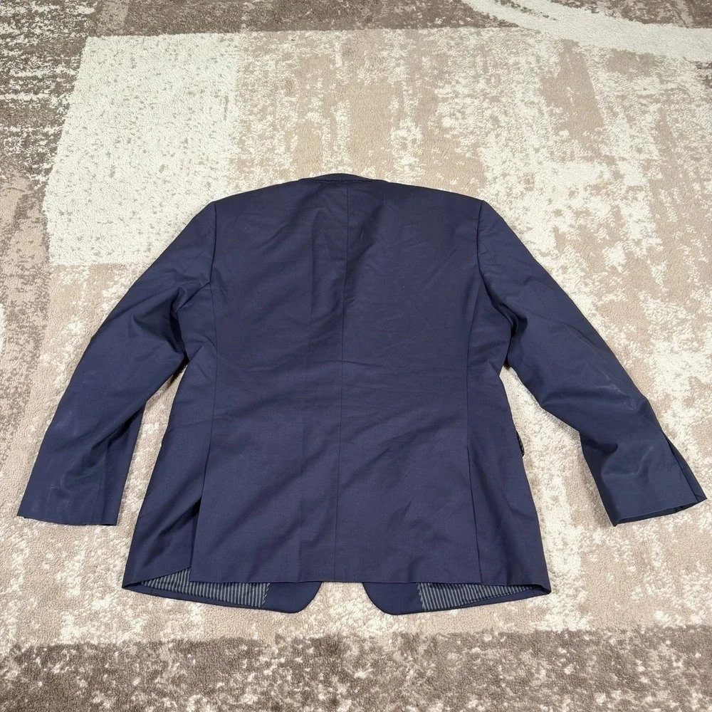 Banana Republic Blazer 42S Blue Marzotto Super 120'S Standard Fit Suit Jacket